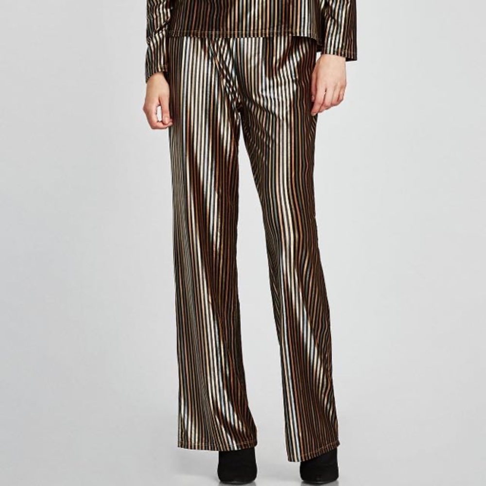 ZARA Velvet Pallazo Pant